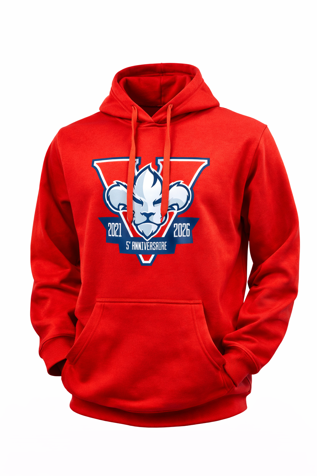 Chandail à capuchon rouge