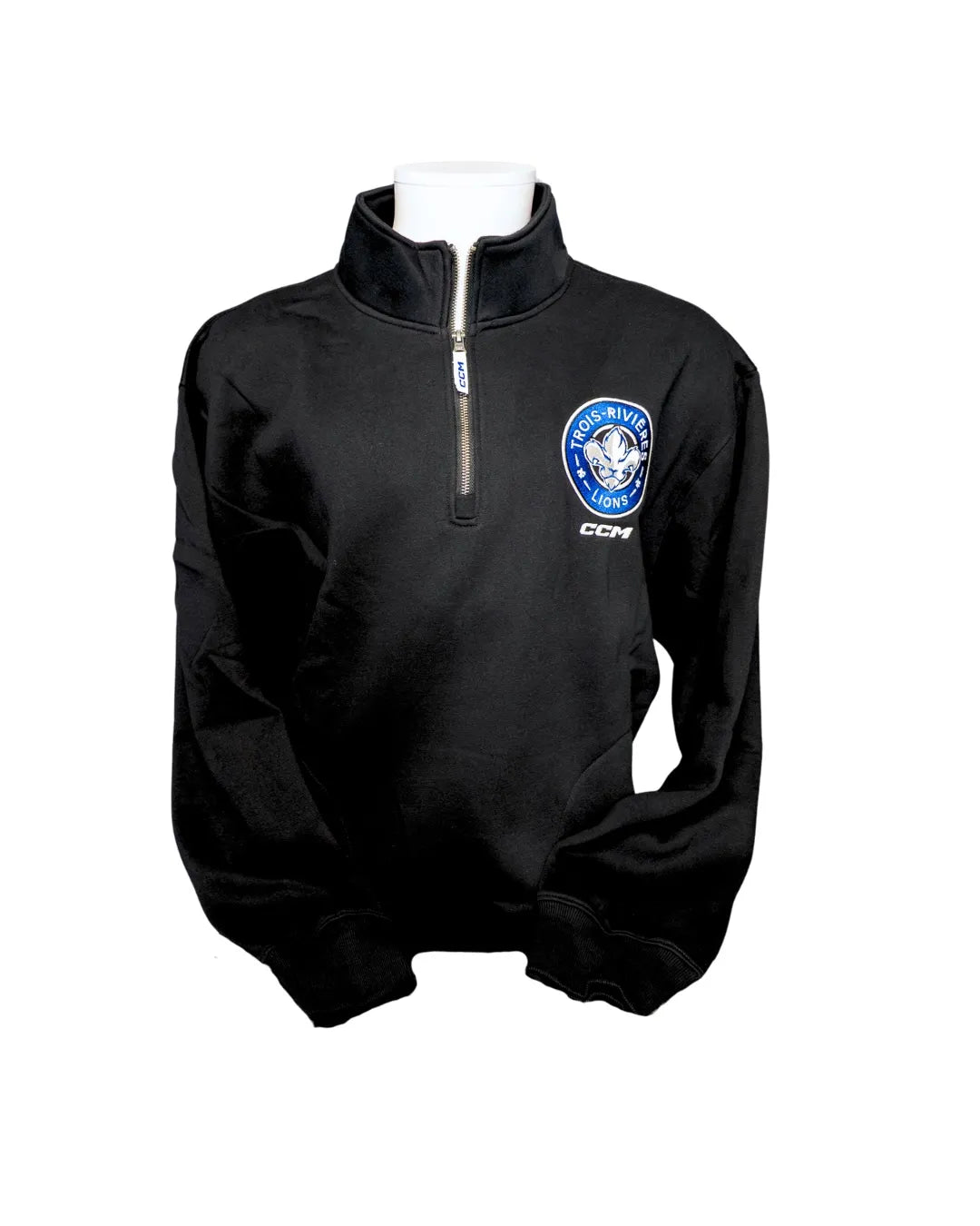 Chandail quart de zip noir