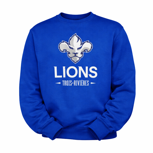 Chandail à col rond bleu