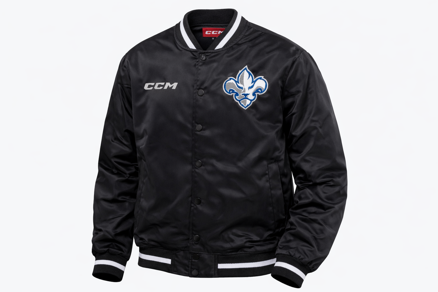 Manteau noir brodé