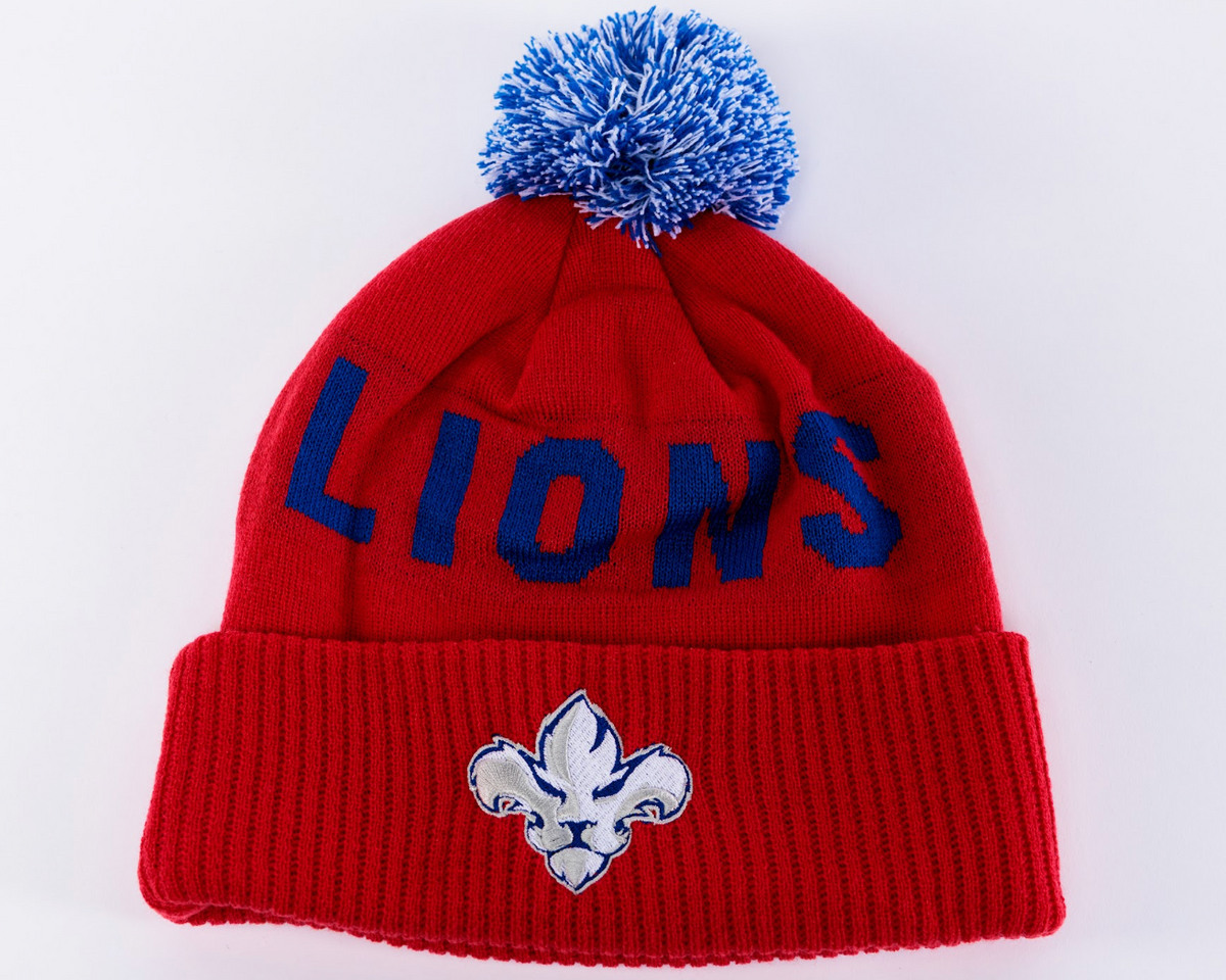 Tuque rouge avec pompom junior