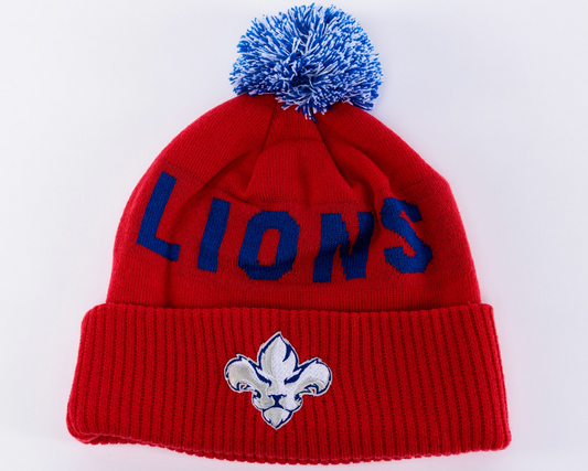 Tuque rouge avec pompom junior