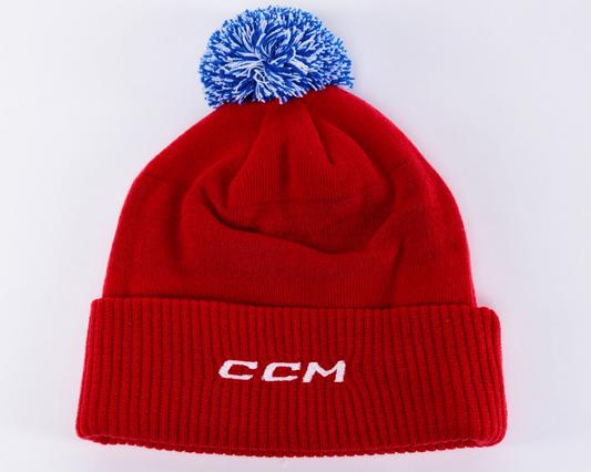Tuque rouge avec pompom junior